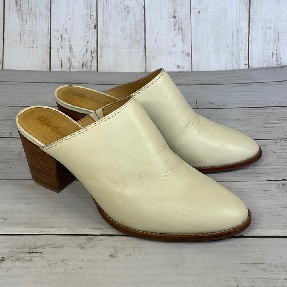 Madewell Cream The Harper Block Heeled Mule